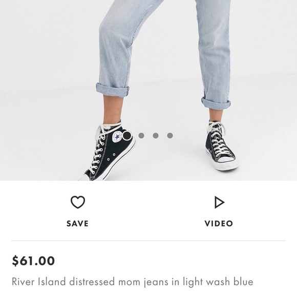 New Light Blue River Island Mom Jeans - Picture 8 of 8